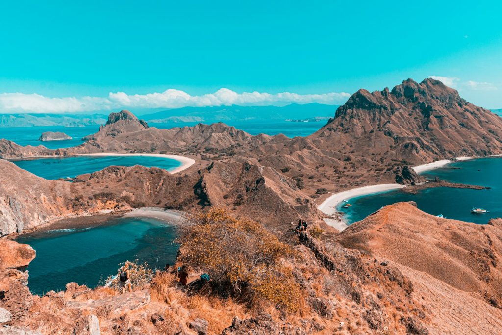 a lake surrounded by mountains